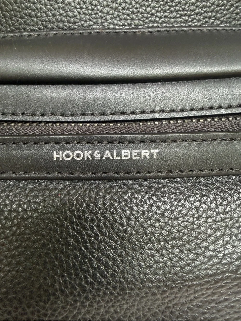 Hook and Albert Top Grain Black Leather Backpack